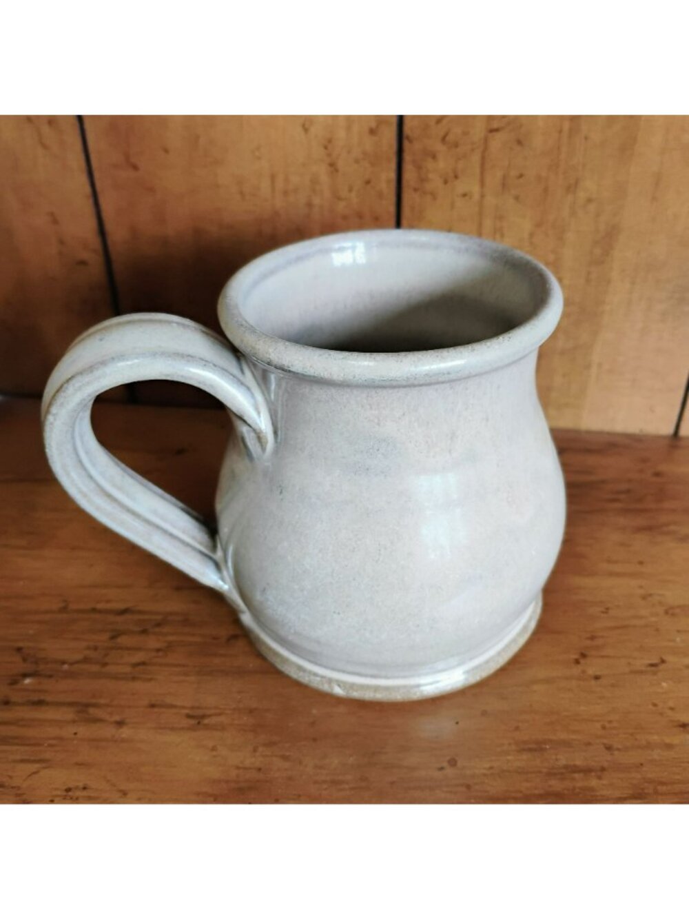 Mast Farm Inn Coffee Mug, Deneen Pottery, Valle Crucis NC, Beige Stoneware Cup - Picture 4 of 5